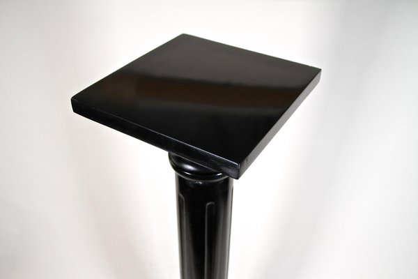 Art Nouveau Ebonized Beechwood Pedestal, Austria, 1900s-TQA-1321935