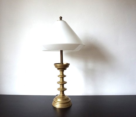 Art Nouveau Empire Brass Table Lamp, 1890s-HUW-1787855