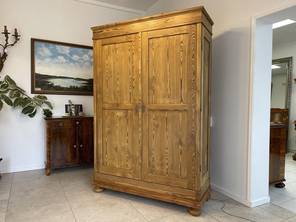 Art Nouveau Farm Cabinet in Natural Wood