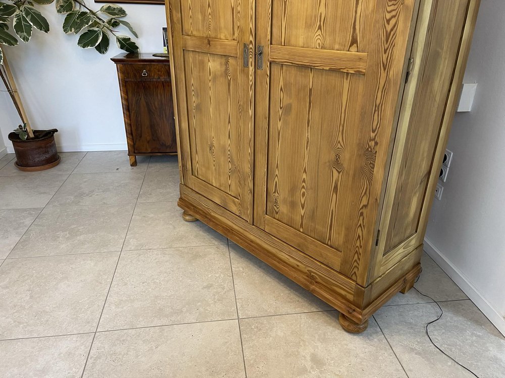 Art Nouveau Farm Cabinet in Natural Wood