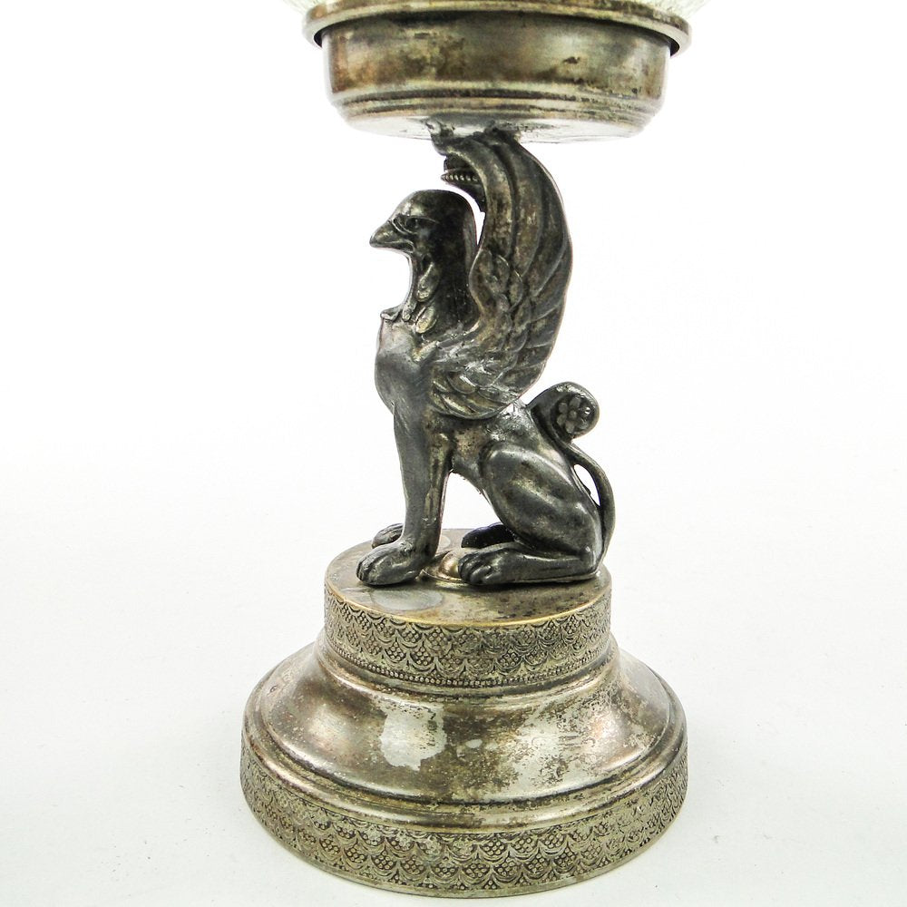 Art Nouveau Figurative Bowl on Stand from Plewkiewicz, 1890s