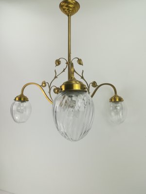 Art Nouveau Floral Chandelier, 1920s-KDB-1416921