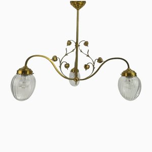 Art Nouveau Floral Chandelier, 1920s-KDB-1416921