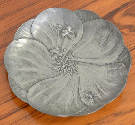 Art Nouveau Flower Shaped 4199 Jewel Trays by Hugo Leven for Kayser & Sohn, Set of 4-VT-846558