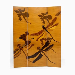 Art Nouveau Folding Screen with Dragonflies by Setbon, 1890s-XNH-1807997