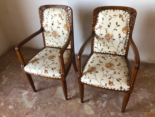 Art Nouveau French Armchairs, 1910s, Set of 2-MTX-675632