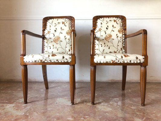 Art Nouveau French Armchairs, 1910s, Set of 2-MTX-675632