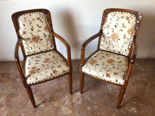 Art Nouveau French Armchairs, 1910s, Set of 2-MTX-675632