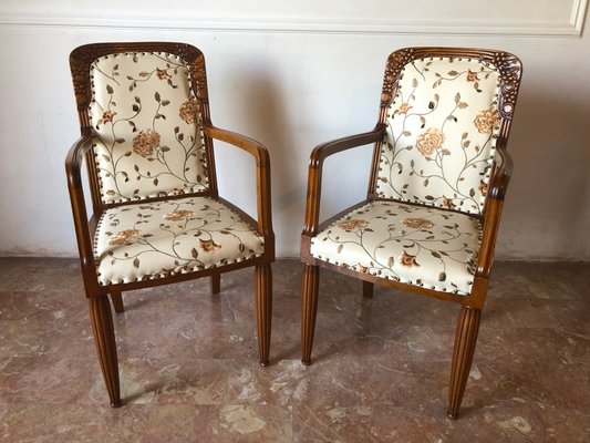 Art Nouveau French Armchairs, 1910s, Set of 2-MTX-675632