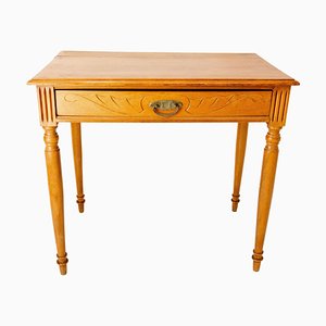 Art Nouveau French Beech Writing Table, 1900s-RIU-1420996