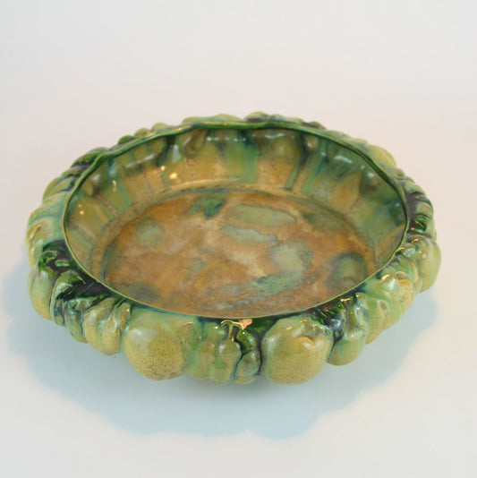 Art Nouveau French Bowl with Fruit Motifs