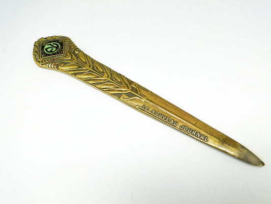 Art Nouveau French Figurative Letters Knife, 1890s