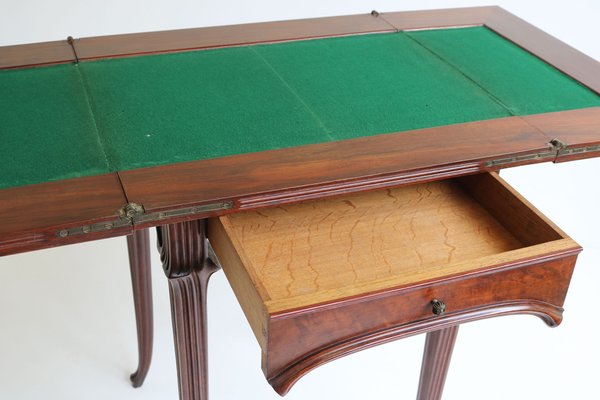 Art Nouveau French Game Table in Chestnut by Emile Gallé, 1905-WIP-1729975