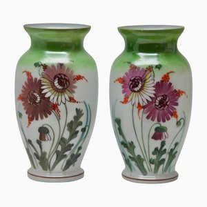 Art Nouveau French Handmade Opaline Vases, 1923, Set of 2-MJY-1428345