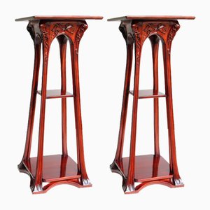 Art Nouveau French Plant Stand Pedestals by Louis Majorelle, 1907, Set of 2-WIP-1729979