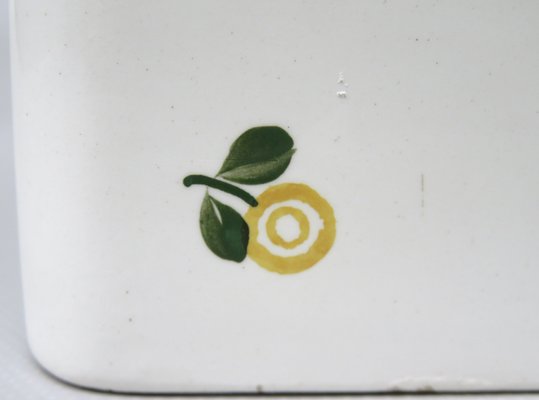 Art Nouveau German Ceramic Chrome-Plated Baisage Box with Spreading Flowers from Wmf-EY-1113288