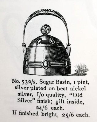 Art Nouveau German Silver-Plated Metal Sugar Bowl from WMF, 1906-QRS-1719148