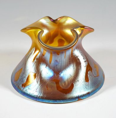 Art Nouveau Glass & Bronze Vase from Loetz, Former Austria-Hungary, 1900s-EMT-1722015