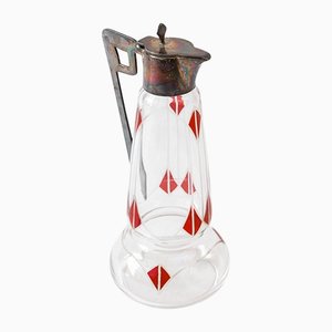 Art Nouveau Glass Carafe, 1910s-FSD-1170200