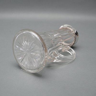 Art Nouveau Glass Carafe with Sterling Silver Mount-RST-1231171