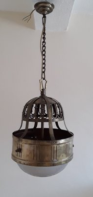 Art Nouveau Glass Floral Lamp, 1900s-HOI-1334743