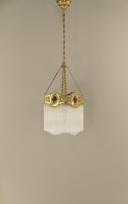 Art Nouveau Glass Rod Hanging Light, 1890s-KDB-1804105