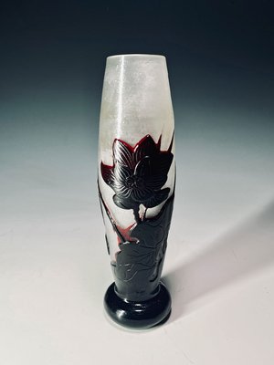 Art Nouveau Glass Vase by Gallé, France-LBS-1768302