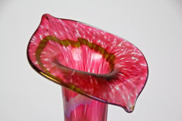 Art Nouveau Glass Vase Jack in the Pulpit by Fritz Heckert, Bohemia, 1901-TQA-1321964