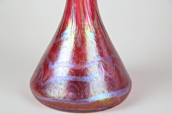 Art Nouveau Glass Vase Jack in the Pulpit by Fritz Heckert, Bohemia, 1901-TQA-1321964