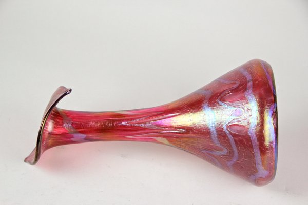 Art Nouveau Glass Vase Jack in the Pulpit by Fritz Heckert, Bohemia, 1901-TQA-1321964