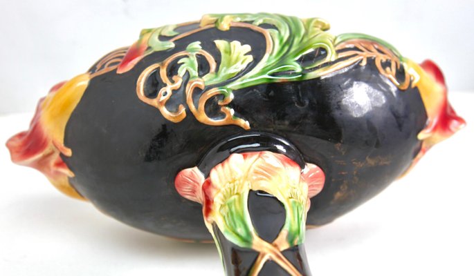 Art Nouveau Glazed Centerpiece or Planter, 1930s-MJY-1352545