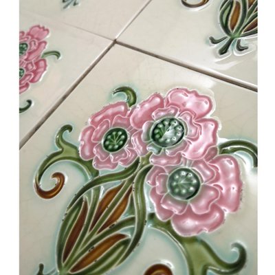 Art Nouveau Glazed Relief Tile from Gilliot, 1920s-VDW-950154