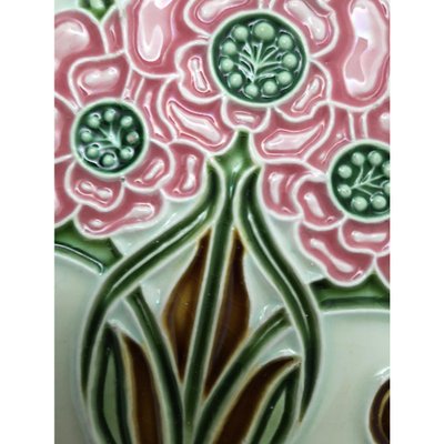 Art Nouveau Glazed Relief Tile from Gilliot, 1920s-VDW-950154