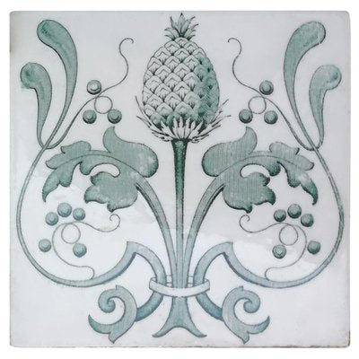 Art Nouveau Glazed Tiles, Belgium, 1920s, Set of 16-VDW-950179