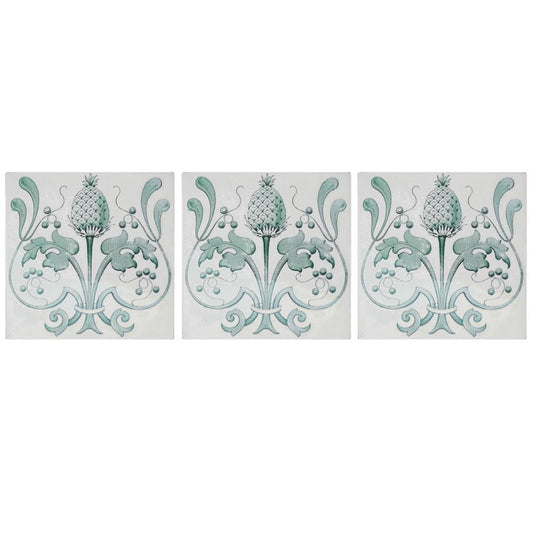 Art Nouveau Glazed Tiles, Belgium, 1920s, Set of 16