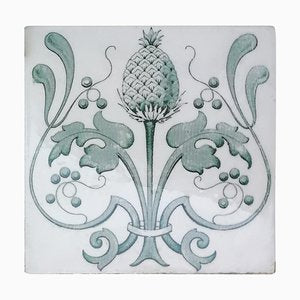 Art Nouveau Glazed Tiles, Belgium, 1920s, Set of 16-VDW-950179