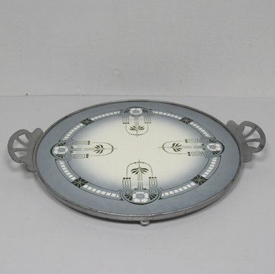 Art Nouveau Grey Bandeja Tray, 1890s-NE-1371876