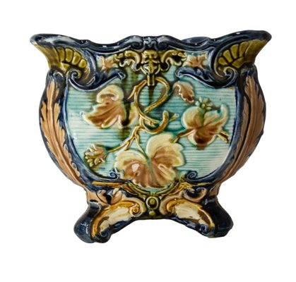 Art Nouveau Griffon Barbotine Jardiniere, 1900s-RIU-1365971