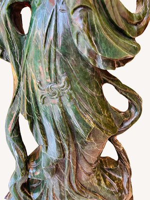 Art Nouveau Guan-Yin in Jadeite Stone-UQL-1298515