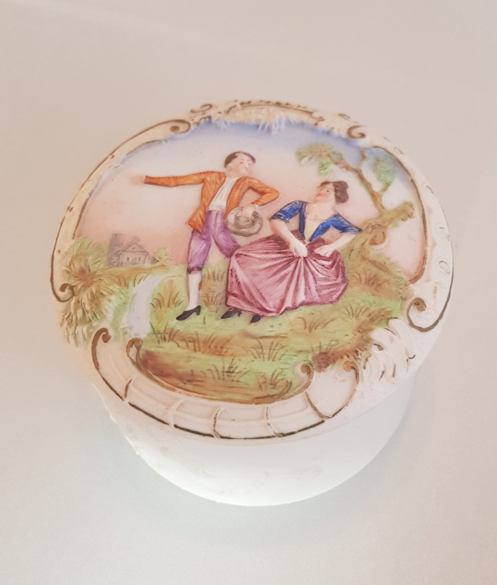 Art Nouveau Hand Painted Lidded Box from Schäfer & Vater