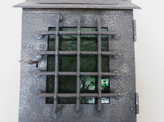 Art Nouveau Handmade Wrought Iron Mailbox-EY-912470