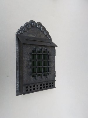 Art Nouveau Handmade Wrought Iron Mailbox-EY-912470