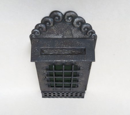 Art Nouveau Handmade Wrought Iron Mailbox-EY-912470