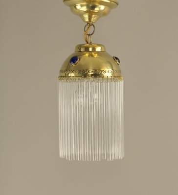 Art Nouveau Hanging Lamp with Glass Rods, France, 1910s-KDB-1811532