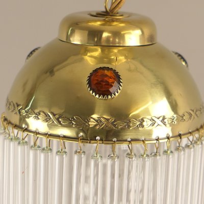 Art Nouveau Hanging Lamp with Glass Rods, France, 1910s-KDB-1811532