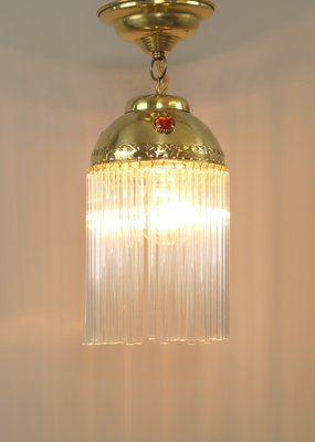 Art Nouveau Hanging Lamp with Glass Rods, France, 1910s-KDB-1811532