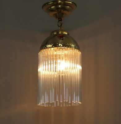 Art Nouveau Hanging Lamp with Glass Rods, France, 1910s-KDB-1811532