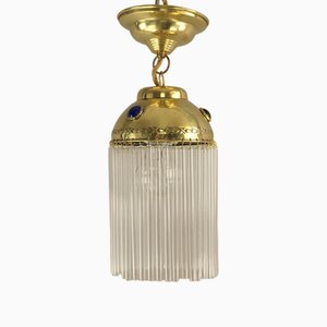 Art Nouveau Hanging Lamp with Glass Rods, France, 1910s-KDB-1811532