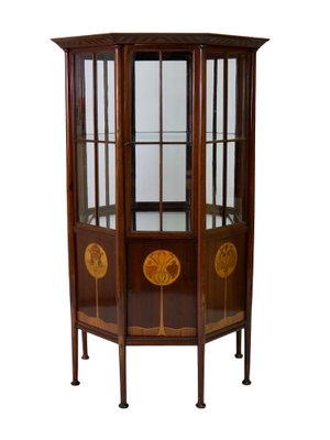 Art Nouveau Hexagonal Vitrine, 1900s-CXC-1154021