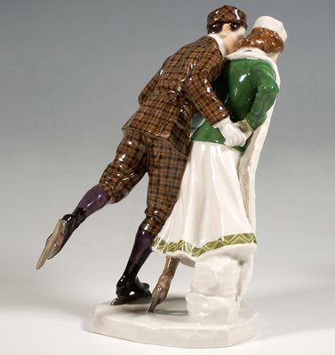 Art Nouveau Ice-Skater Figurine attributed to Alfred Koenig, Germany, 1910s-EMT-1784675